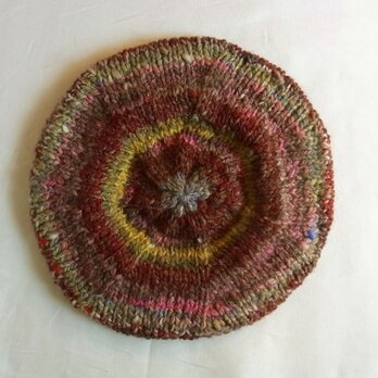 SALE 手紡ぎ糸のベレー帽　N-288の画像