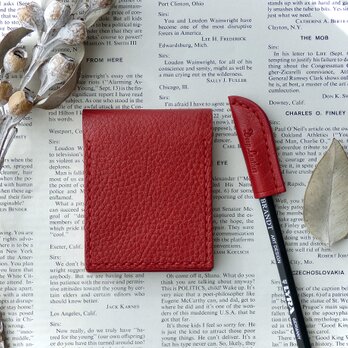 イタリア革のメモ帳カバー／ブロックロディアNo.10専用／赤の画像