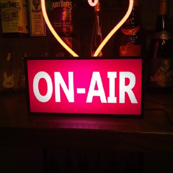 オンエア ON-AIR ラジオ スタジオ 生放送 生配信 ライブ ミニチュア サイン ランプ 看板 置物 雑貨 ライトBOXの画像