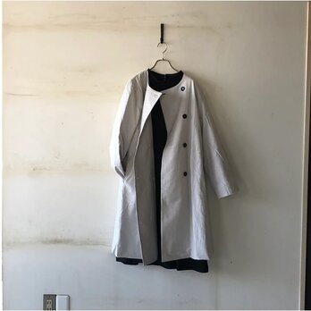 ［2023年春］double-breasted coat　綿麻ムラ糸　sergeの画像