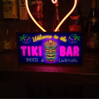 TIKI ティキ像 カフェ BAR カクテル ビール ハワイ ハワイアン雑貨 サイン ランプ 看板 置物 雑貨 ライトBOXの画像