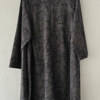 結城紬　バルーンワンピース　の画像
