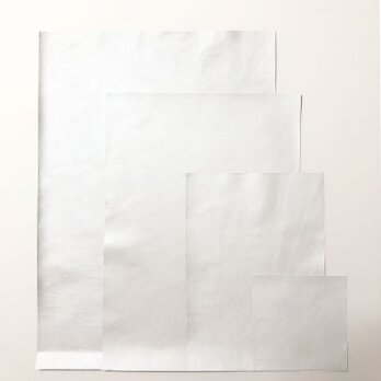 送料無料・布のように薄いカンガルーレザーFabRoo・10センチ角サイズ【パールホワイト】の画像