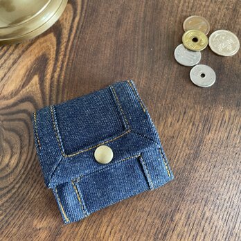 岡山デニム　畳縁　コインケース　　ボックス型　小銭入れ　インディゴ　の画像