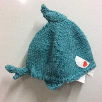 Knit Sea Creatures shark hat  かぎ針編み海洋生物かわいいサメニット帽【大人】の画像