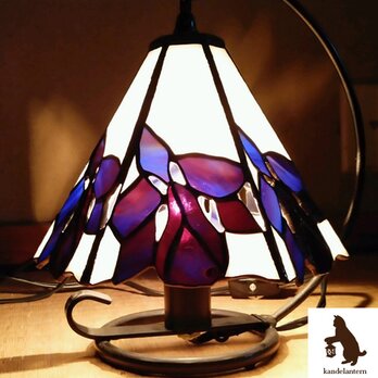 テーブルランプ(白夜の花)ステンドグラス ランプ【送料無料】の画像