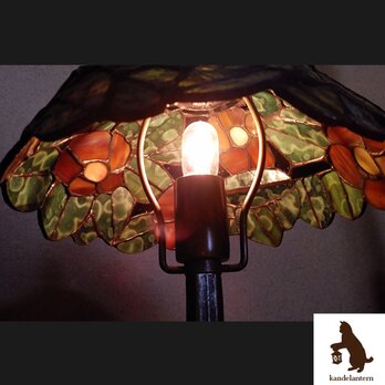 テーブルランプ(椿)ステンドグラス ランプ【送料無料】の画像