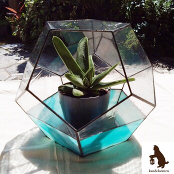 ステンドグラス （五角形テラリウム）送料無料 プランターの画像