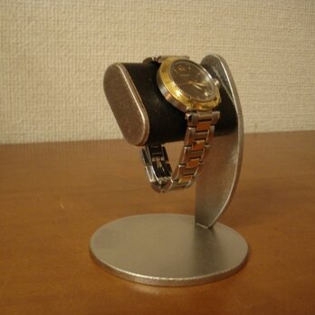 腕時計スタンド　プラスドライバーでだ円パイプの角度を変えることが出来る腕時計スタンド　ブラック　130117の画像