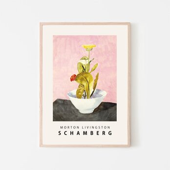 モートン・シャンバーグ Bowl of Flowers / アートポスター 絵画 アートプリント 縦長 フラワー 花の画像
