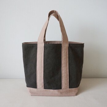 TOTE BAG -bicolor- (L) / graybrown × pinkbeigeの画像