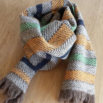 【ホームスパン】しまマフラー #03