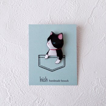 子猫のポケットブローチ(ブローチタイプ)の画像