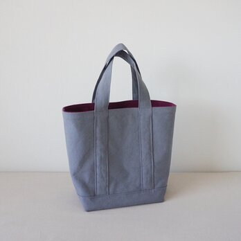 TOTE BAG -bicolor- (L) / coolgray × purpleの画像