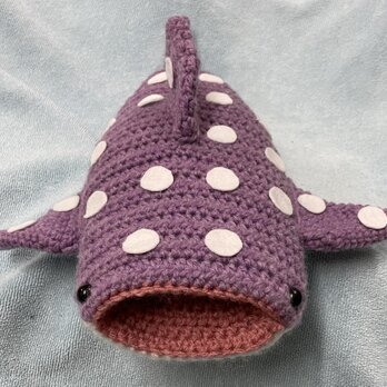 かぎ針編み海洋生物ジンベエザメかわいい編みぐるみの画像