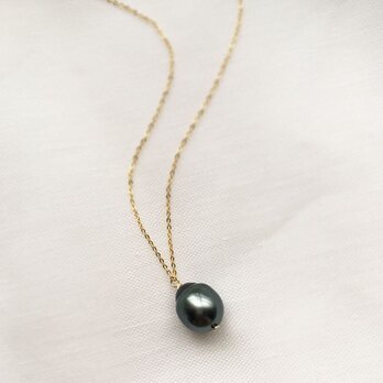 K14GF Tahitian Baroque Pearl Long Necklace 45cm 11mmUpの画像