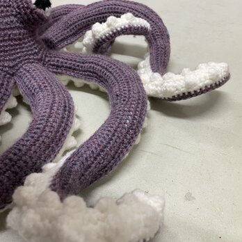 かぎ針編み海洋生物メガサイズタコかわいい編みぐるみの画像