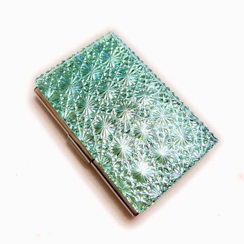 東京切子カードケース　菊繋ぎ　スパークリンググリーンの画像