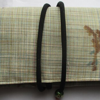 ６８９７　紬の着物で作った和風財布・ポーチ＃送料無料の画像