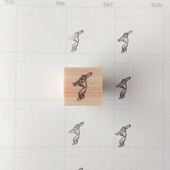 手帳やカレンダーに♪『野球』習い事･部活シリーズ消しゴムはんこの画像