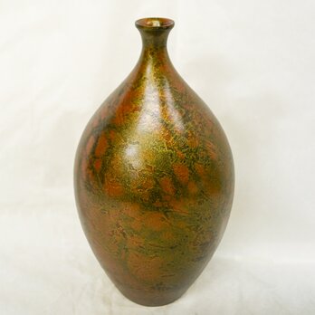細口福鶴　錦色　花瓶　　　　　　[銅製]の画像