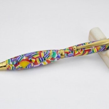 アクリルで作ったボールペン　カラフル