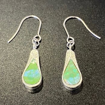 しずく　 ピアス　　　　　     　　[ 錫鋳物+螺鈿 ]の画像
