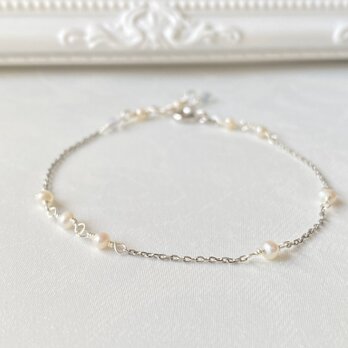 再販【真珠の雫】繊細な淡水真珠のブレスレット bracelet+ /ac309の画像