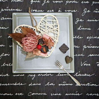 Chocolaterie のバレンタインリース　★ハート×ミルクチョコレート×フランボワーズの画像