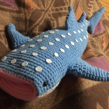 かぎ針編み海洋生物ジンベエザメかわいい編みぐるみ『編み図』の画像