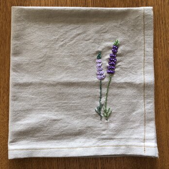 刺繍ハンカチ☆ルピナスの画像