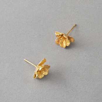 K18YG Plating　梨の花　ピアスの画像