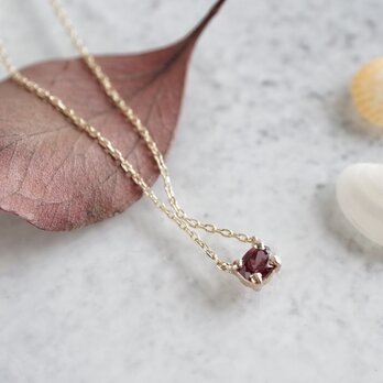 [January] Garnet oval necklace [P109K10(RG)]の画像