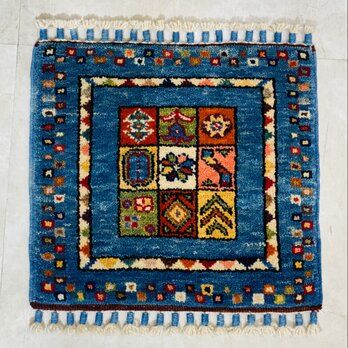 手織りトルコ絨毯 座布団 35×38cm Handmade Turkish Carpet Zabuton 9090の画像
