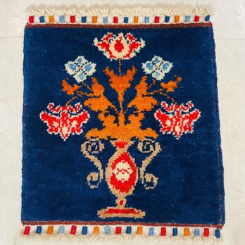 手織りトルコ絨毯 座布団 40×40cm Handmade Turkish Carpet Zabuton 9077の画像