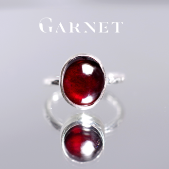 New Arrival☆新作☆『Garnet』☆世界でひとつの天然石リングsilver925の画像
