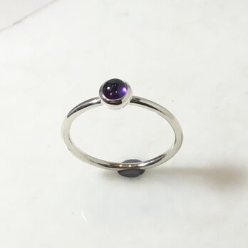 濃い紫色のアメジストのリング/silver925/src246の画像