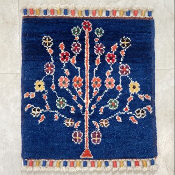 手織りトルコ絨毯 座布団 36×34CM HANDMADE TURKISH CARPET ZABUTON 9114の画像