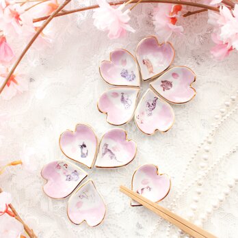 桜の花びらの箸置き 〜桜ひらり〜 ５客セットの画像