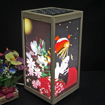 花魁哀愁　華燭の宿り木　桧枠造・LED・厚上質紙張貼・軽量／PK-041の画像