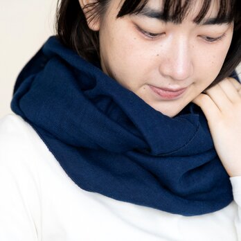 【藍染】Organic Cotton3重ガーゼのスヌードの画像