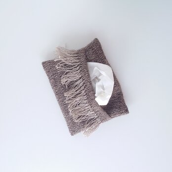 pocket tissues case  # Linen & Wool 濃色の画像