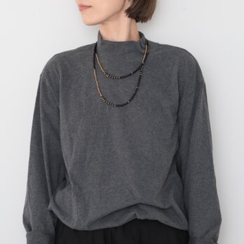 double necklace blackの画像