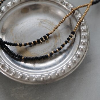 double necklace blackの画像