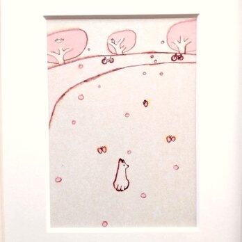 【再販】原画「桜の季節」 ※木製額縁入りの画像