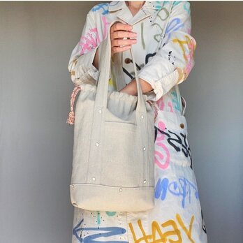 Japan linen tote bag (M)の画像