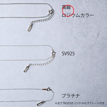 オプション ネックレス ⑥真鍮 ロジウムカラー 75cm + アジャスターの画像