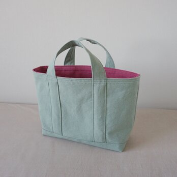 TOTE BAG -bicolor- (M) / mint × peachの画像