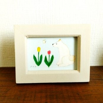 原画「チューリップ/tulip」※木製ミニ額縁入りの画像