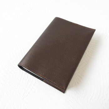 《ゴートスキン》文庫本サイズ対応・一枚革のブックカバー・ブロンズ・0702の画像